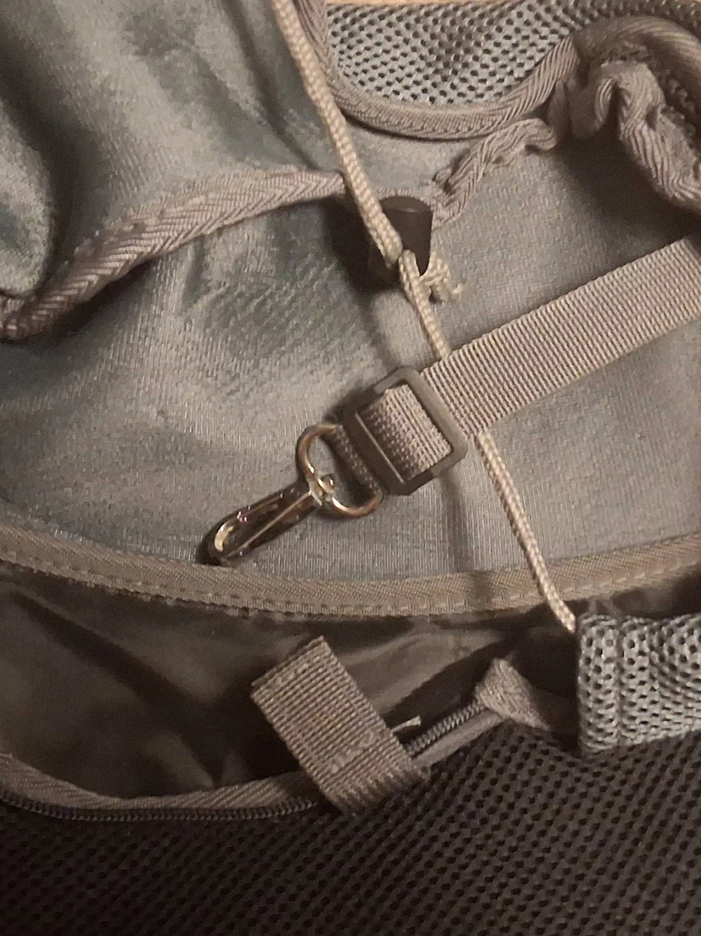 Gray Sling-Style Small Pet Carrier with Breathable Mesh